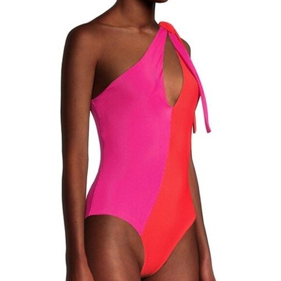 Beach Riot Women's Nia One-Piece Swimsuit Size medium- Magenta Coral - Picture 7 of 14